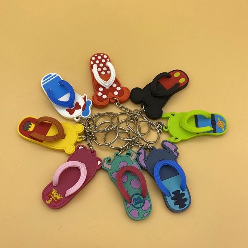 Factory custom Mini Sneaker 3D Slipper shoe Keychain Couple Bag Pendant  Keyring