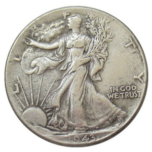 Wholesale 1943 P/D/S Walking Liberty Half 50 Cents Dollar Silver Plated US Reproduction Decorative Commemorative Coins