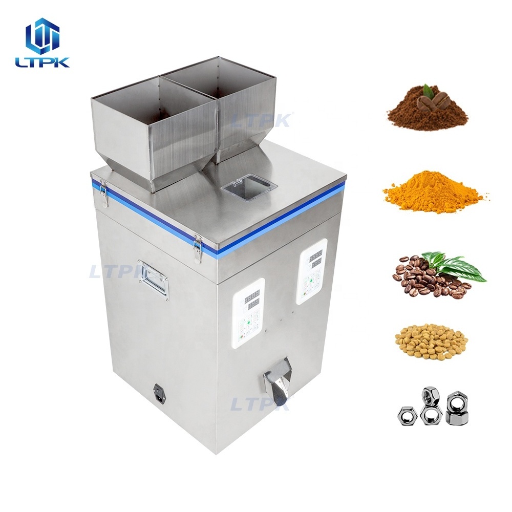 LT-W200D Double Heads Coffee Bean Rice Seeds Spices Granule Powder Weighing Filling Machine