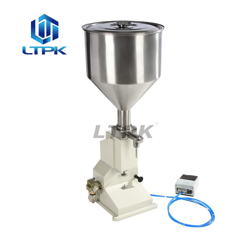 LT-A02 5-50ml Pneumatic Jam Sauce Ketchup Honey Wate Liquid Paste Filling Machine For Cream Shampoo Cosmetic Filler