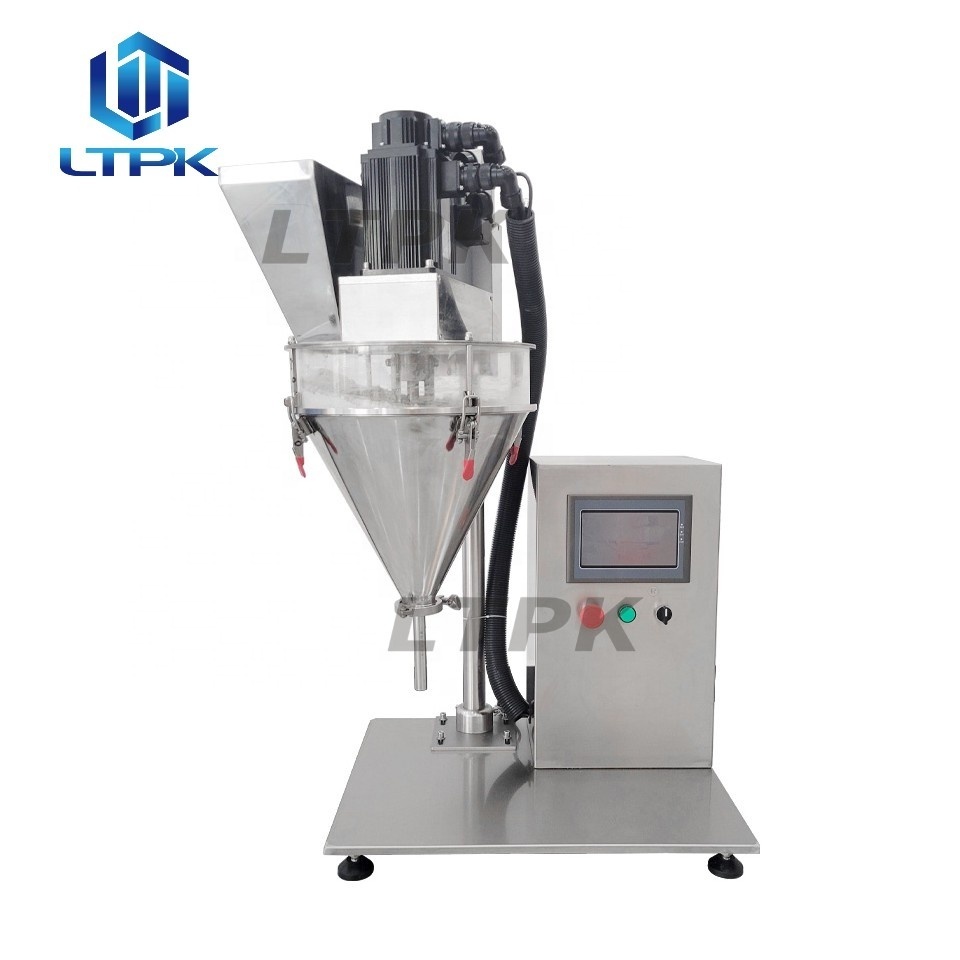 LTPK LT-TPF100 Table Top Semi-automatic Small Jar Bottle Screw Cosmetic Powder Spices Filling Machine