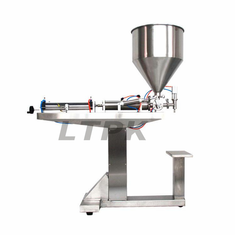 Vertical pneumatic thick liquid filling machine for detergent soap shampoo cosmetics cream jars bottles cans tubes filler