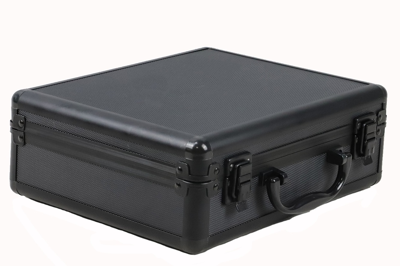 Black Small size Customized Portable Aluminum case with Pick&Pluck foam Insert Aluminum Briefcase