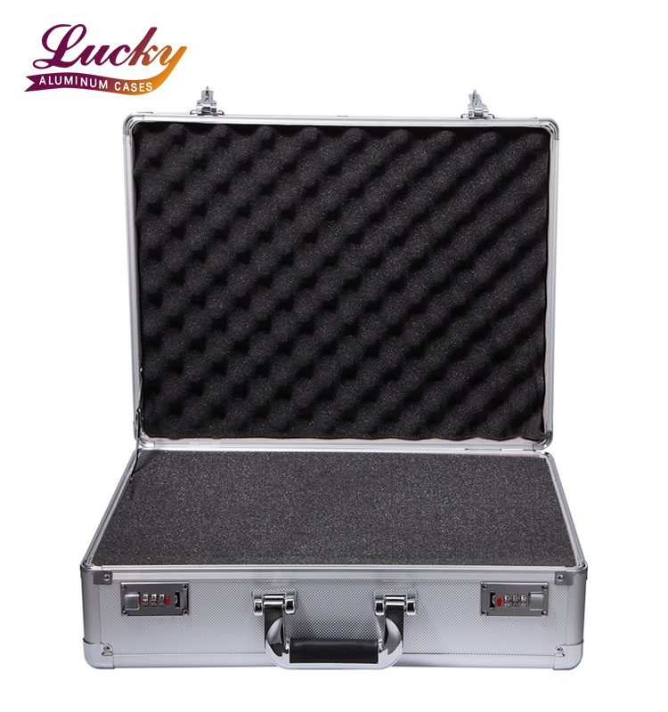 High Quality Aluminum Case with DIY Foam Safety Hinges Design Aluminum Tool Hard Case Portable Tool Box