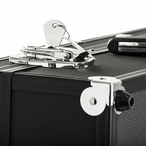 Aluminum Camera Case Foam Padded Portable Carrying Tool Case with Foam Insert Black