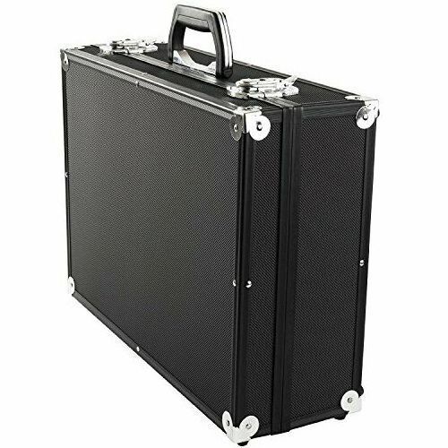 Aluminum Camera Case Foam Padded Portable Carrying Tool Case with Foam Insert Black