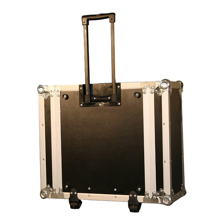 Aluminum 4U Standard Audio Road Rack Flight Case with Wheels