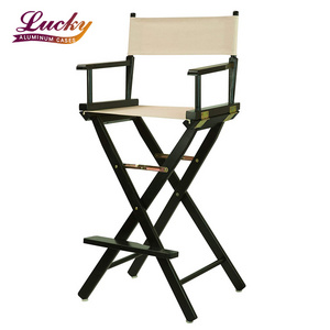 Professional Factory Makeup Chairs Cheap Foldable Black Directors Makeup Artist Chair