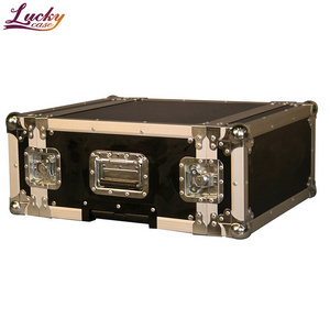 Aluminum 4U Standard Audio Road Rack Flight Case with Wheels