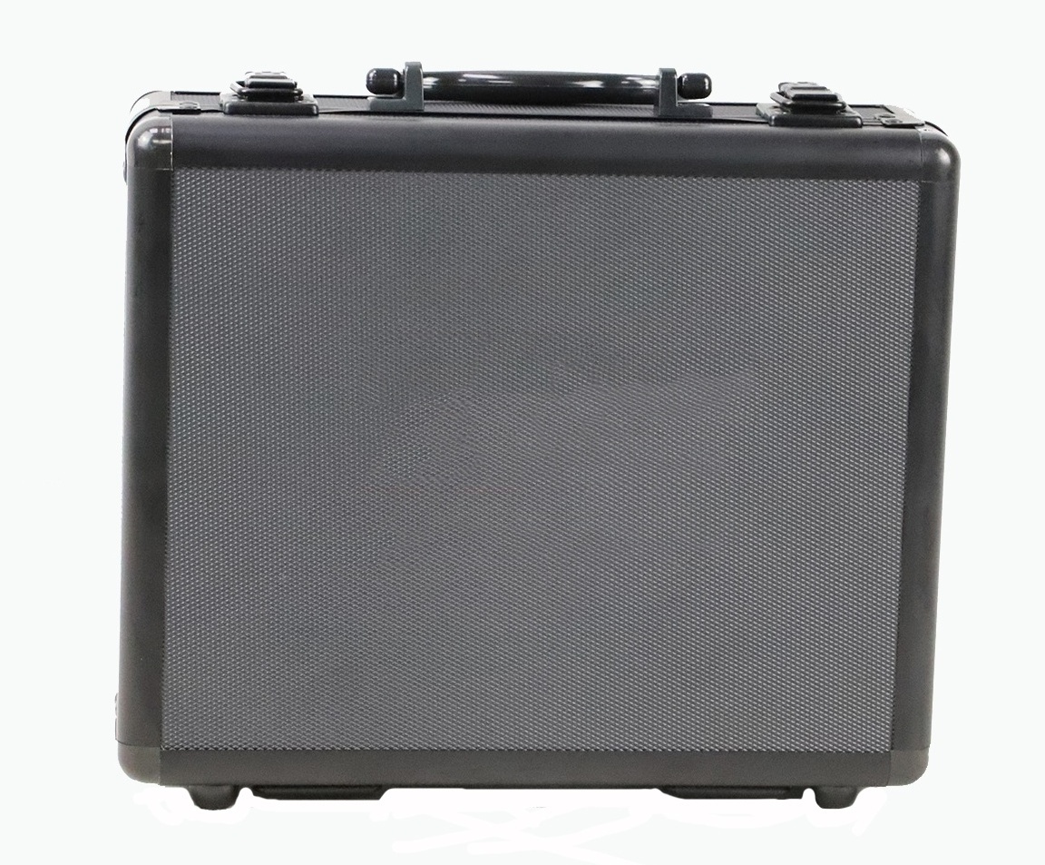 Black Small size Customized Portable Aluminum case with Pick&Pluck foam Insert Aluminum Briefcase