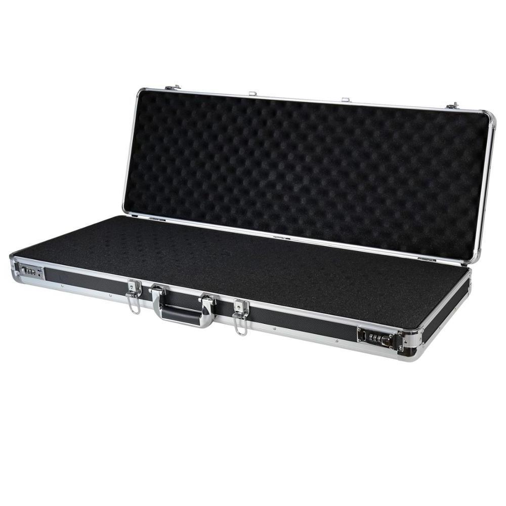 Aluminium Tool Case with Combination Lock and Cube Foam Black