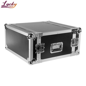 Black Heavy Duty Flight Case Shockproof 19 Inch Rack 4U Flight Case Plywood Flight 4U Road Case