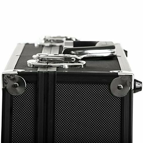 Aluminum Camera Case Foam Padded Portable Carrying Tool Case with Foam Insert Black