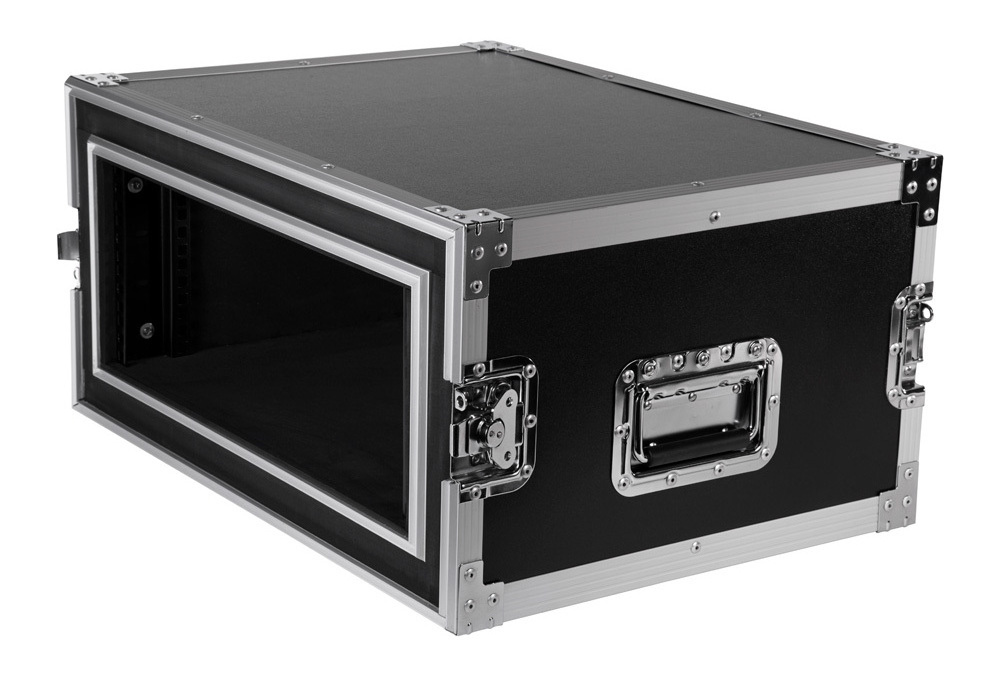 Black Heavy Duty Flight Case Shockproof 19 Inch Rack 4U Flight Case Plywood Flight 4U Road Case