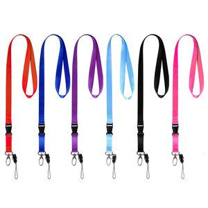 Wholesale Custom Sublimation Lanyard Promotional Polyester Blank Keychain Phone Lanyards Plain