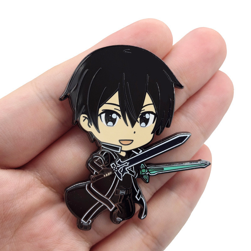 Anime Sword Art Online Cartoon Character Yuuki Asuna School Bag Decorative Brooch