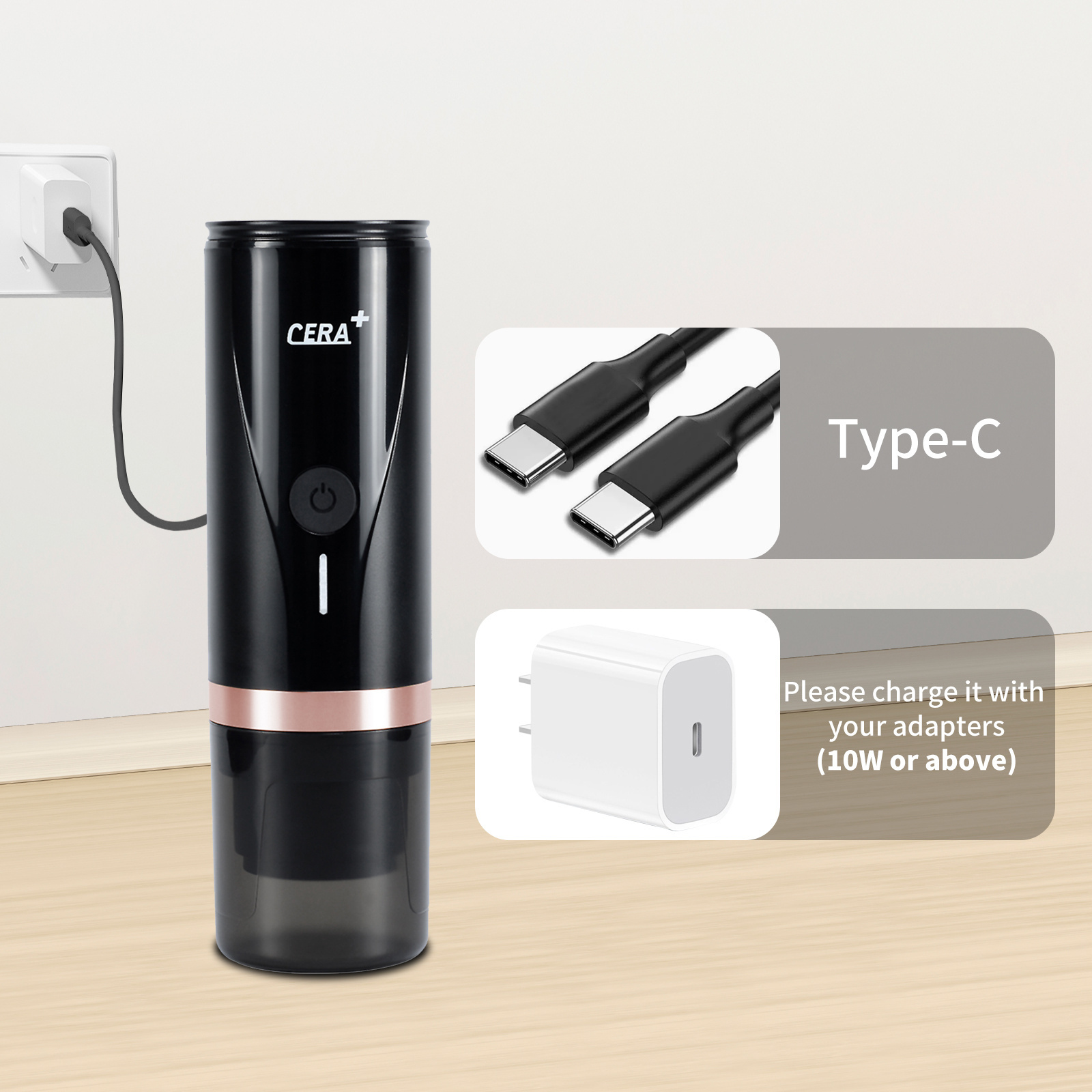 CERA+ portable coffee maker portable pod coffee maker mini automatic espresso  handpress  pod portable coffee machine