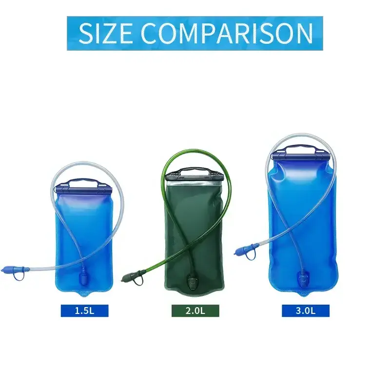 Camping Water Bag Hiking 2L Tactical Water Storage Bottle Custom Collapsible Hydration Water Bladder For Outdoor