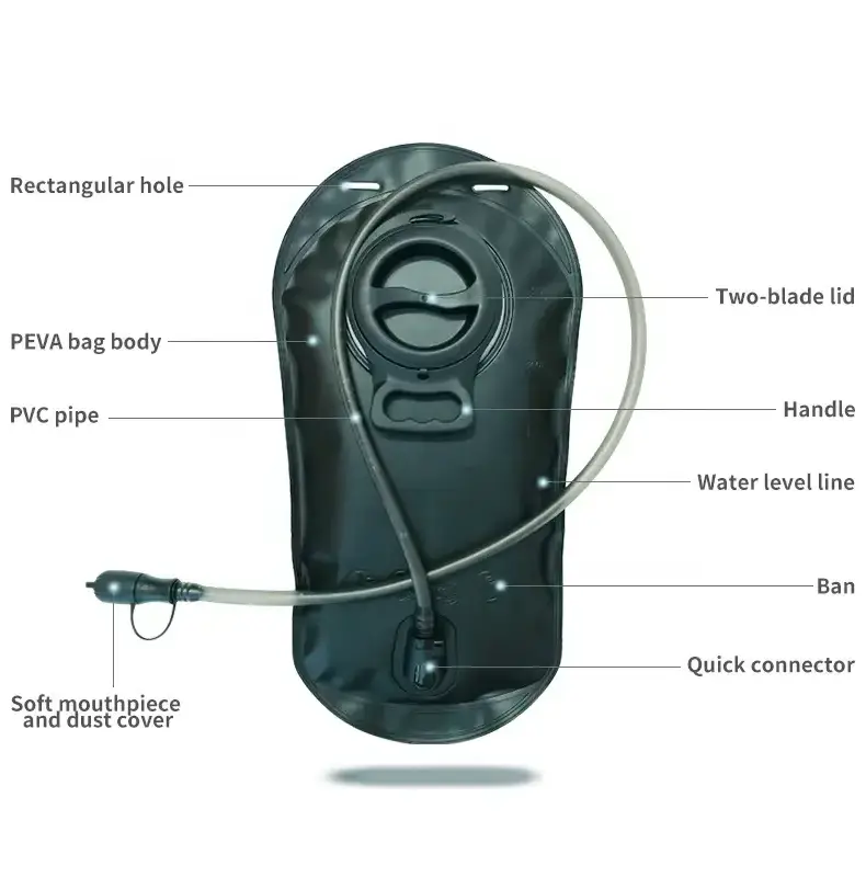 Large capacity TPU BPA free climbing cycling bladder 1.5 liter PEVA water bladder 2L hydration bladder for outdoor sports