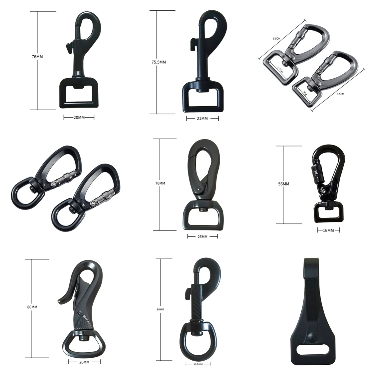 manufactory 3/8 swivel snap multi-function durable metal snap hook dog hook for garment for bag