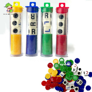 YQ Fun Four Color Game Dice Interactive Toy With Dice Place Plastic Counters For Camping Party Game