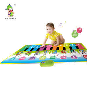 Musical Piano Mat19 Keys Keyboard Play Mat Children Foot Touch Play Portable Musical Blanket Build-in Speaker 51.2'' X18.9''