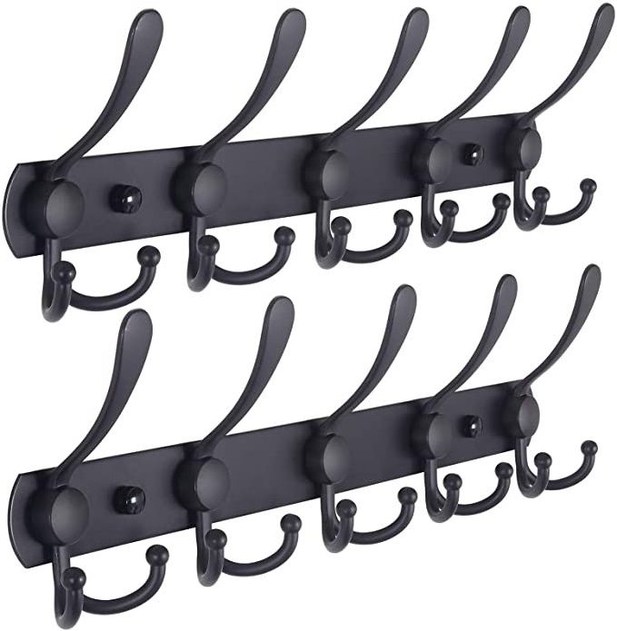 Wall hanger stainless steel metal clothes hook rack is suitable for coat hat towel wallet nightgown