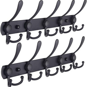 Wall hanger stainless steel metal clothes hook rack is suitable for coat hat towel wallet nightgown