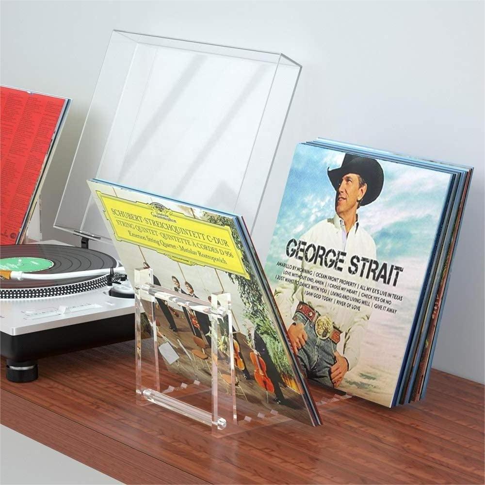 Acrylic Cd Rack Vinyl Record Storage Holder Acrylic Shelf Record Dvd Album Display Stand