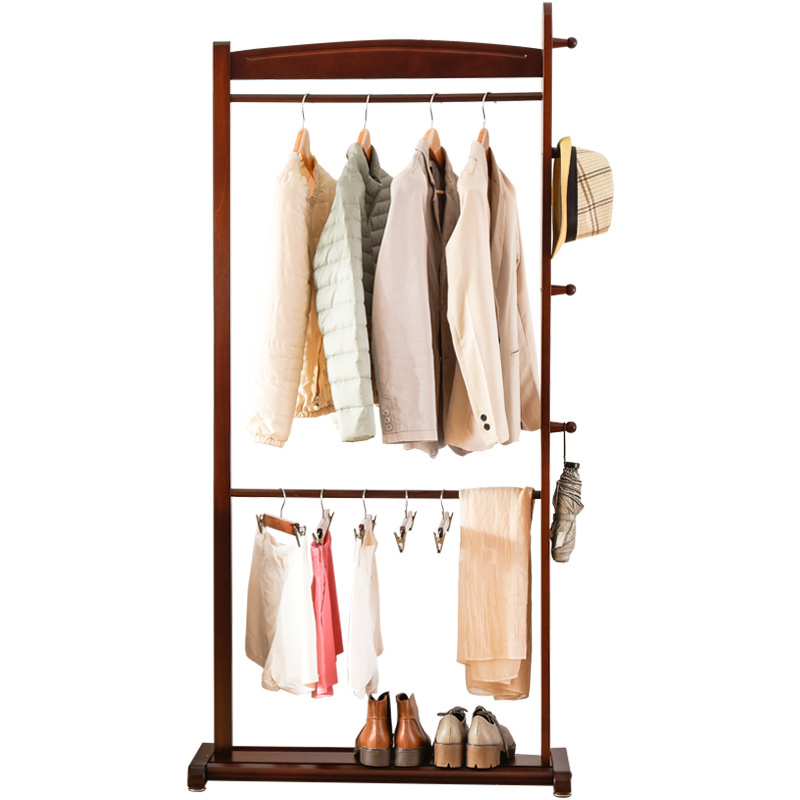 Factory direct sale solid wood coat rack in bedroom