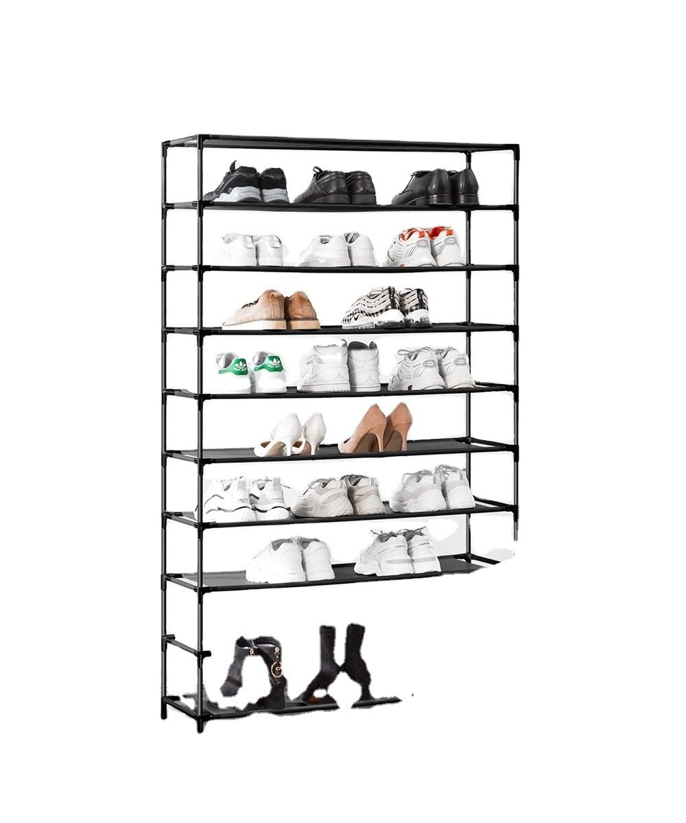 50 Pair Shoe Rack Organizer Black Shoe Rack Non-Woven Fabric Shoe Storage Cabinet CNLF