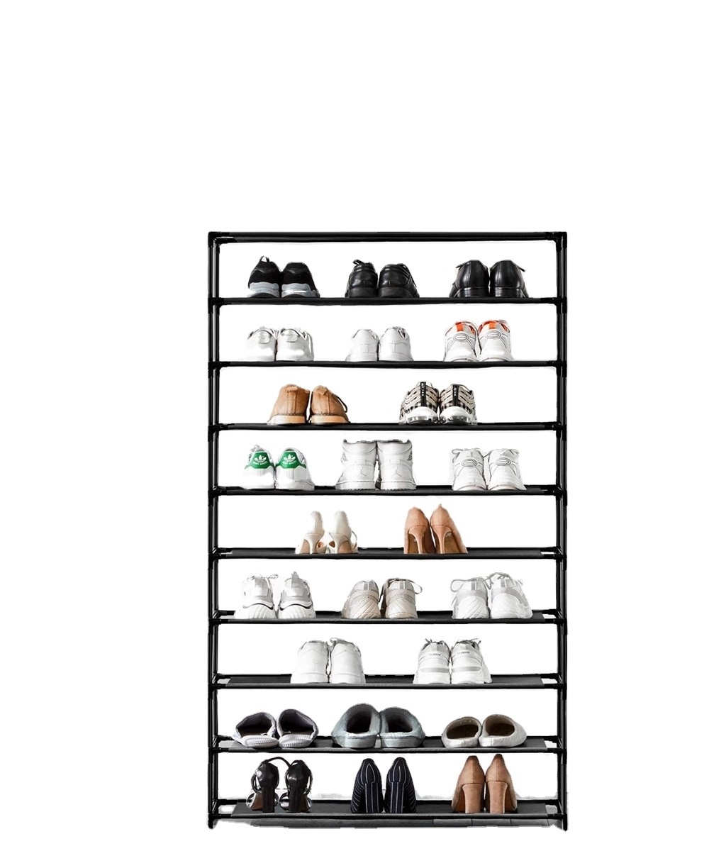 50 Pair Shoe Rack Organizer Black Shoe Rack Non-Woven Fabric Shoe Storage Cabinet CNLF