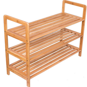 3 Tier Bamboo Shoe Rack Storage Durable Wooden Shoe Rack Stand Storage Shoes Rack Organizer CNLF