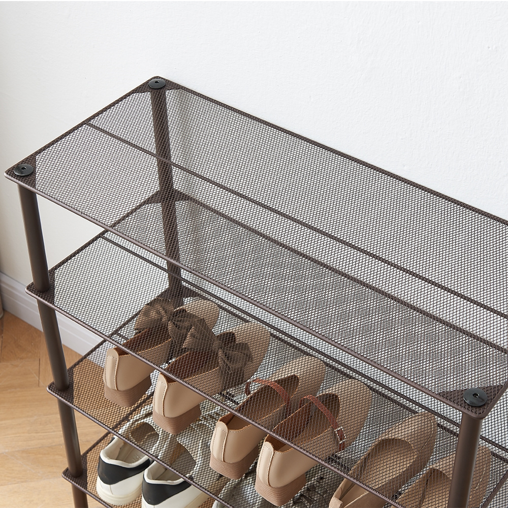 Modern Large Outdoor Fabric Folding  Telescopic Shoe Shelf Waterproof Stainless Steel Display Cabinet Shoe Rack