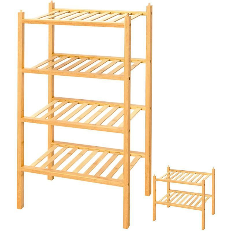 FF279 Home Multi-layer Shoe Storage Holders Entryway Hallway Living Room Organizer Free Installation Foldable Bamboo Shoe Rack