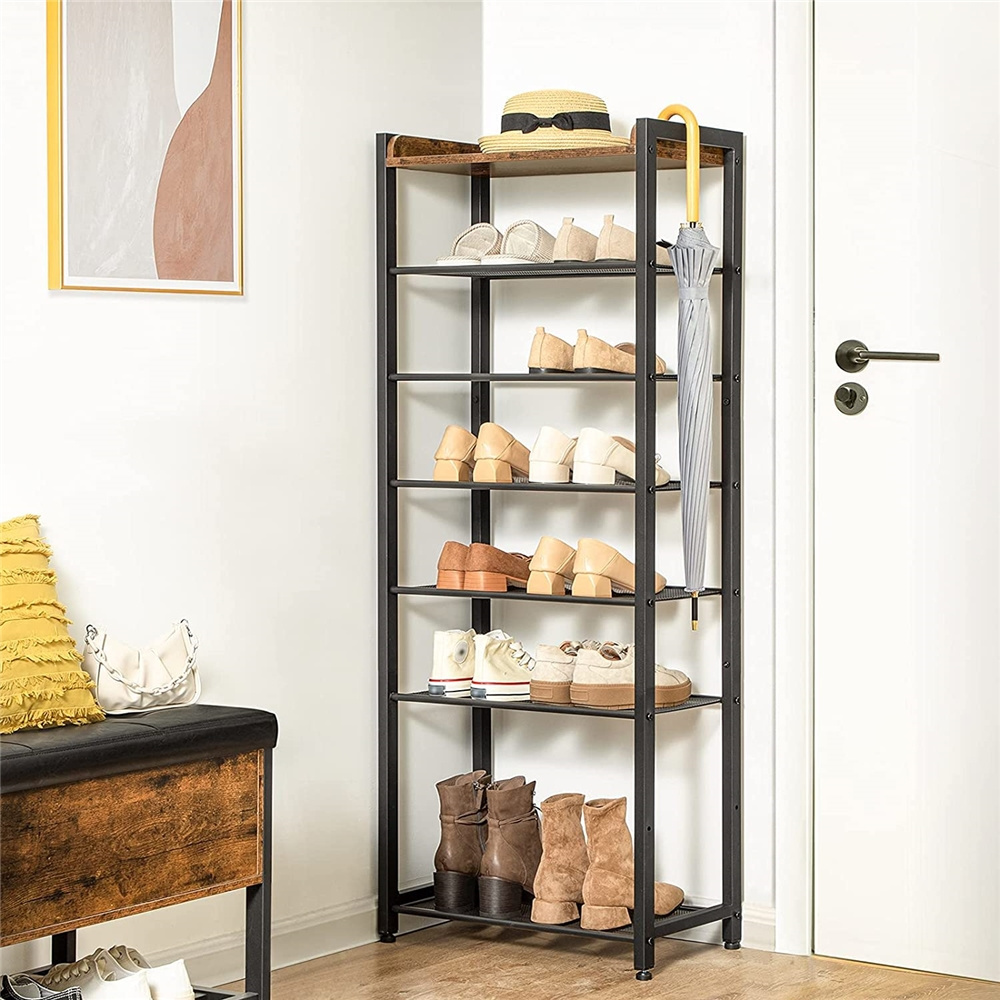 Multifunctional Metal Stand Coat Rack Shoe Bench Storage Rack with Hooks Entryway Morden Wall Coat Rack