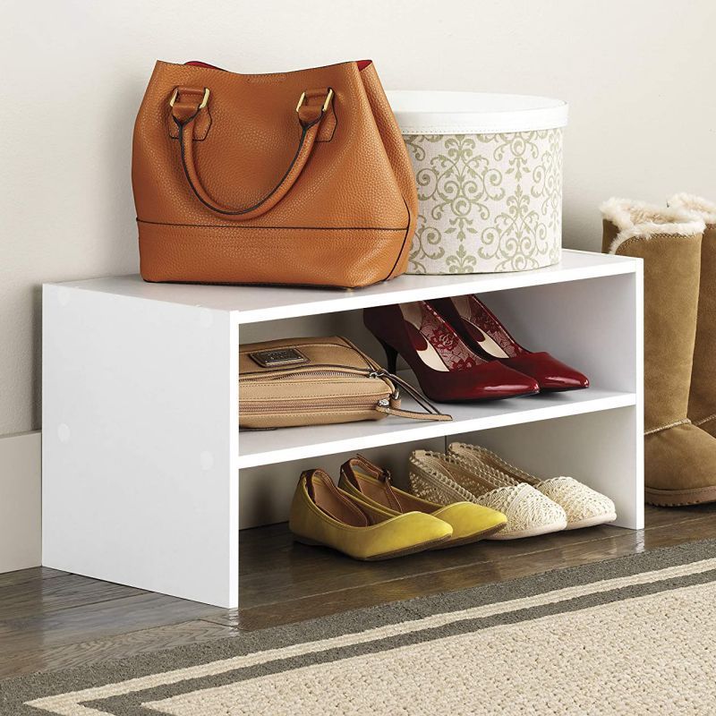 Bamboo 3 Tier Shoe Rack Bench Premium Shoe Organizer or Entryway Bench Perfect for Shoe Cubby