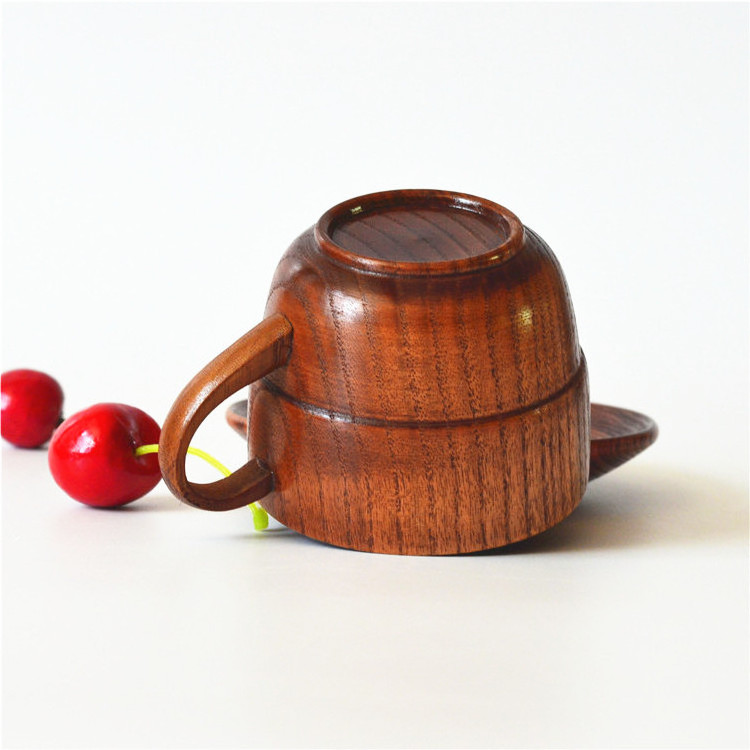 Factory direct sale wooden creative gift handle tea cup coffee cup