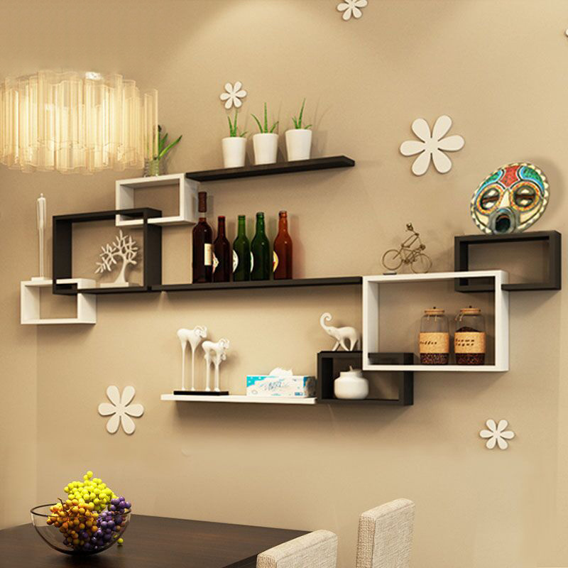 Home decoration wooden wall shelf wall floating shelf