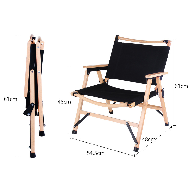 Intop Outdoor Camping Fishing Wooden Kermit Chair Foldable Wooden Beach Chair With Cheap Price