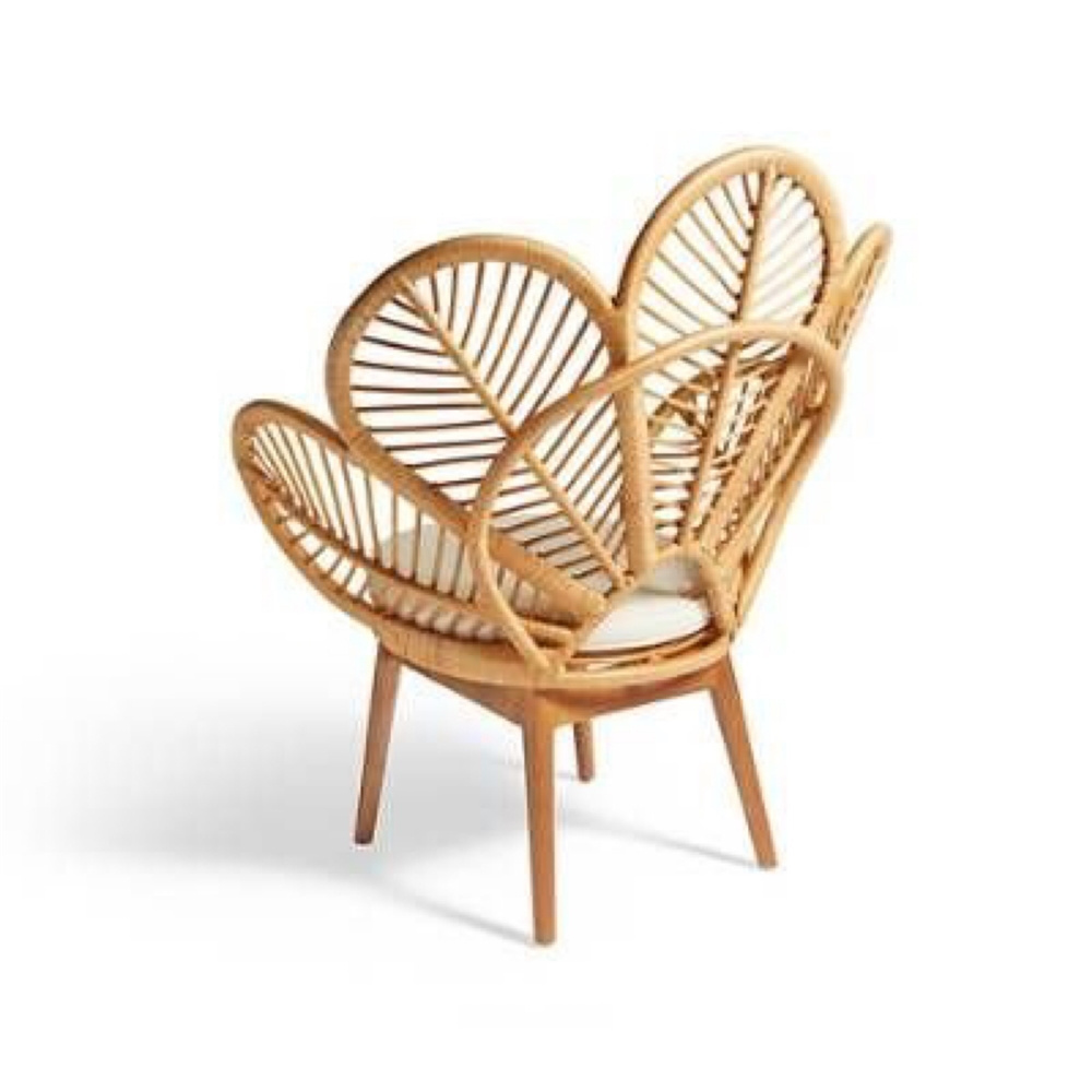 Flower Rattan Chair Vintage Furniture Handmade Flower Chair Outdoor Furniture Eco-friendly Modern Garden Egg Shape Chair