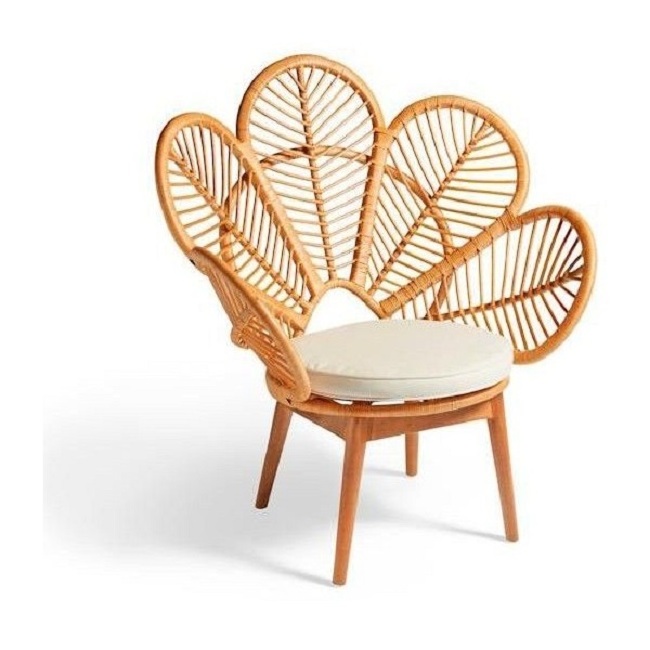 Flower Rattan Chair Vintage Furniture Handmade Flower Chair Outdoor Furniture Eco-friendly Modern Garden Egg Shape Chair