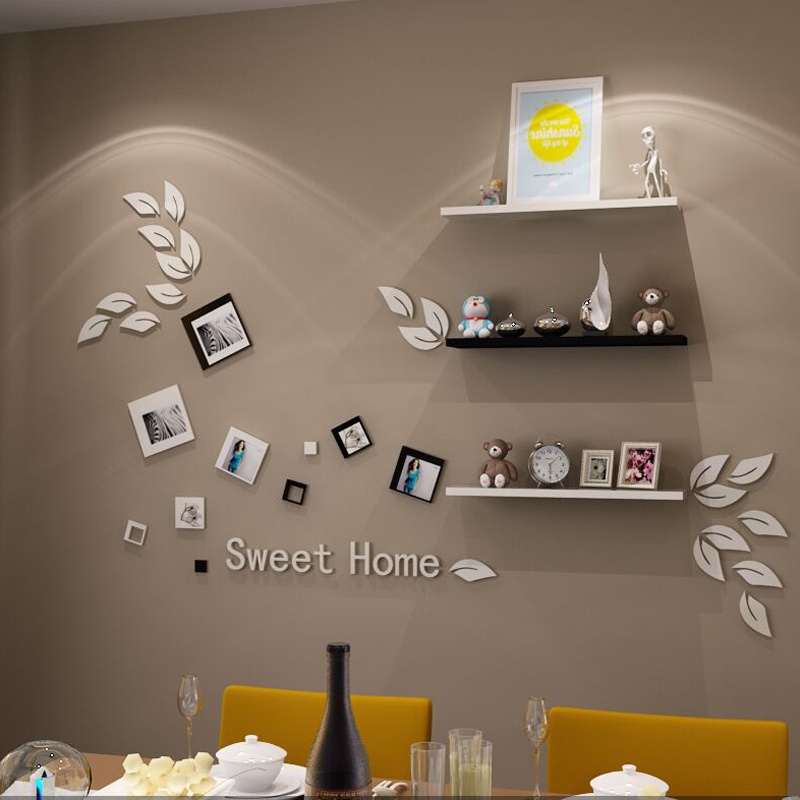 New High Quality Red Wall Decoration 3D Wooden Wall Sticker in Interior