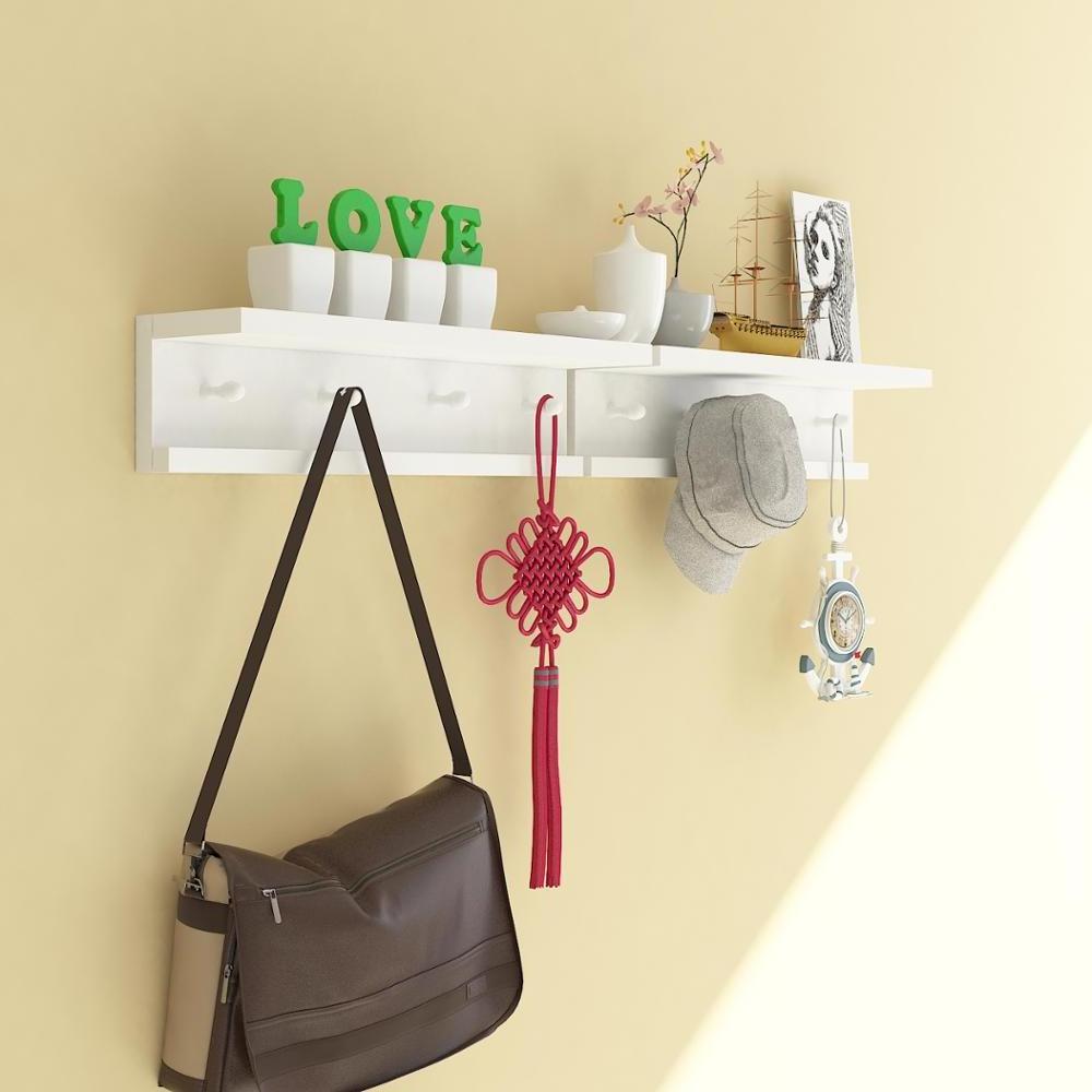 Free Sample Log  Wood Wall Mounted Coat Rack Shelf With Shelf