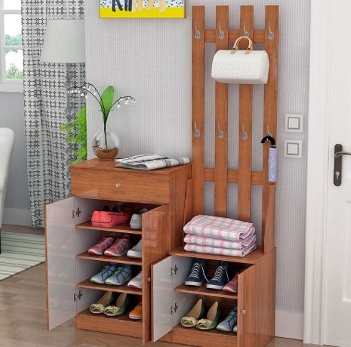 CNLF is selling like hotcakes Modern wooden shoe rack cabinet In the porch