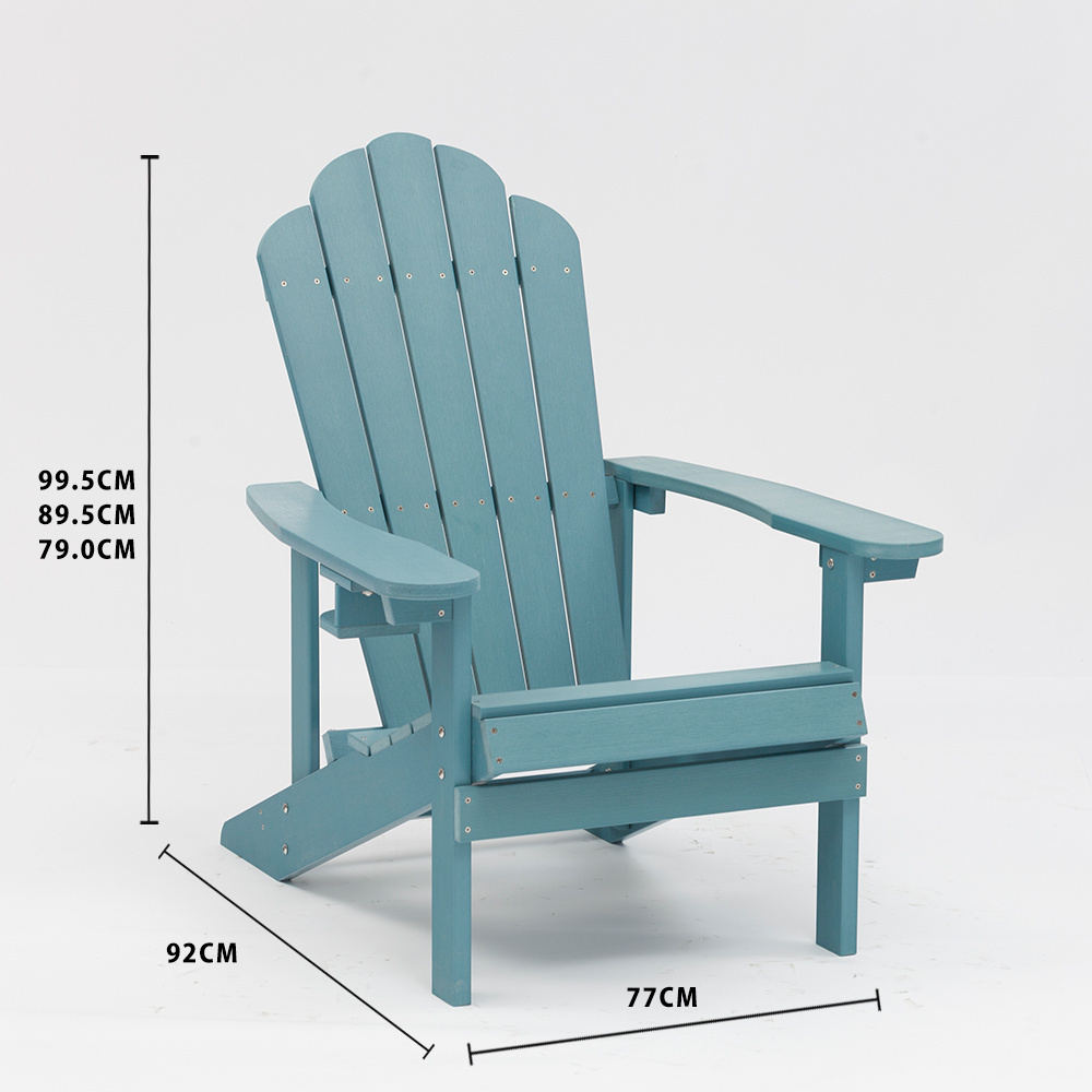 New Design Outside Furniture Plastic Wood Adirondack Waterproof Colored Outdoor Chairs Folding Beach Furniture Sedie Da Giardino