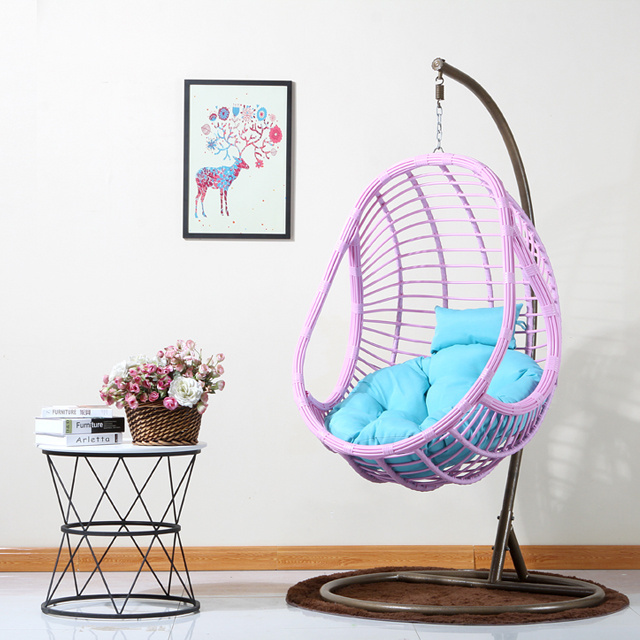 Rattan single courtyard outdoor swing hanging chair wicker hand-woven living room hammock