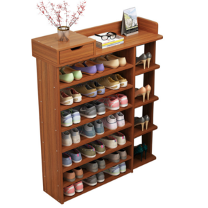 Proof cheap tall multi layer assemble display rack stand shoes box bench wood shoe rack cabinet