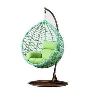 2022 factory wholesale high quality Rattan Patio hanging swing chair in indoor