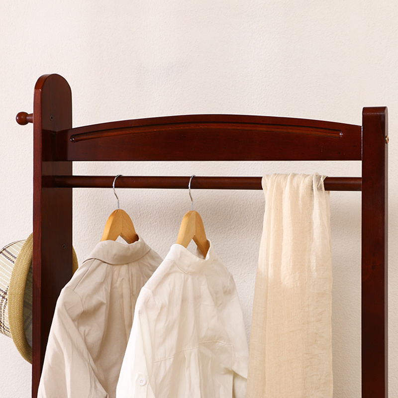 Factory direct sale solid wood coat rack in bedroom